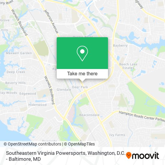 Southeastern Virginia Powersports map