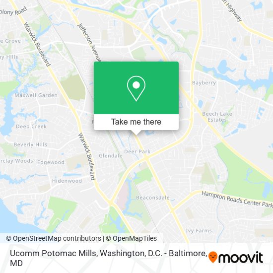 Ucomm Potomac Mills map