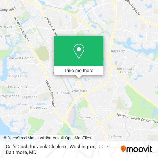 Mapa de Car's Cash for Junk Clunkers