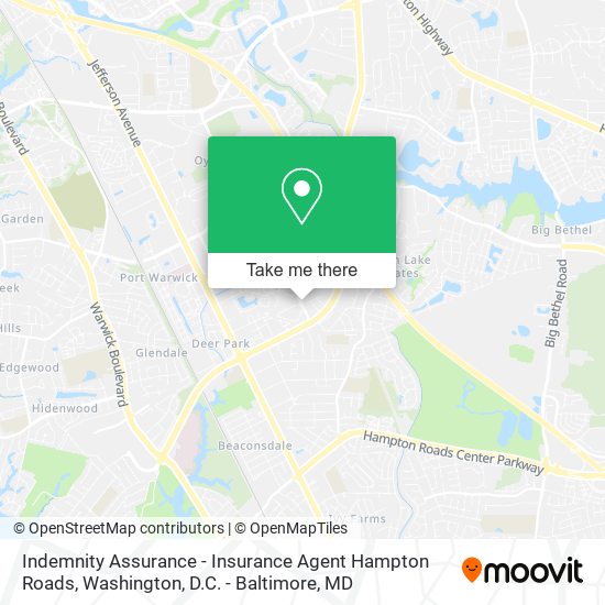 Mapa de Indemnity Assurance - Insurance Agent Hampton Roads