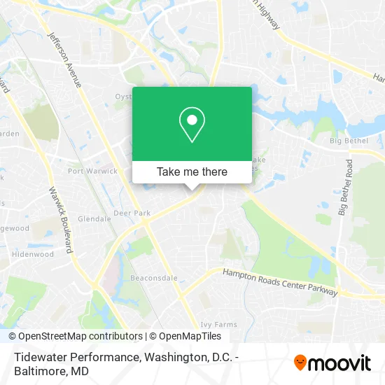 Tidewater Performance map