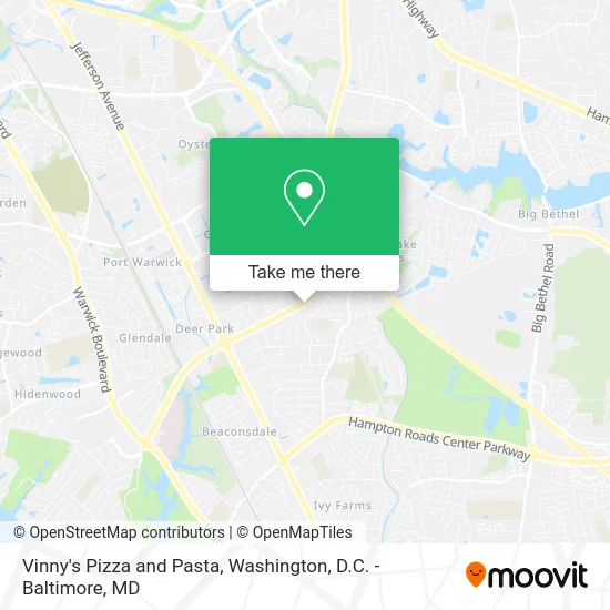 Vinny's Pizza and Pasta map