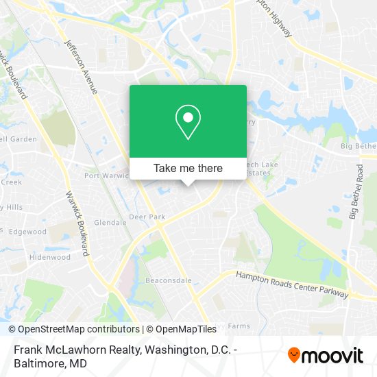 Frank McLawhorn Realty map