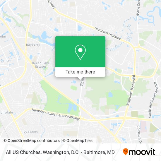 All US Churches map