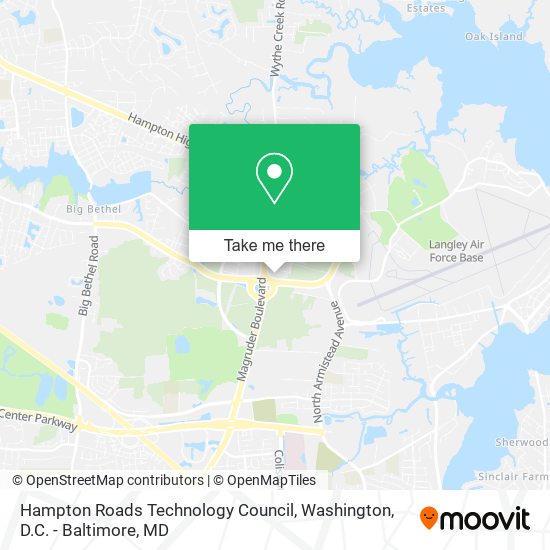 Mapa de Hampton Roads Technology Council