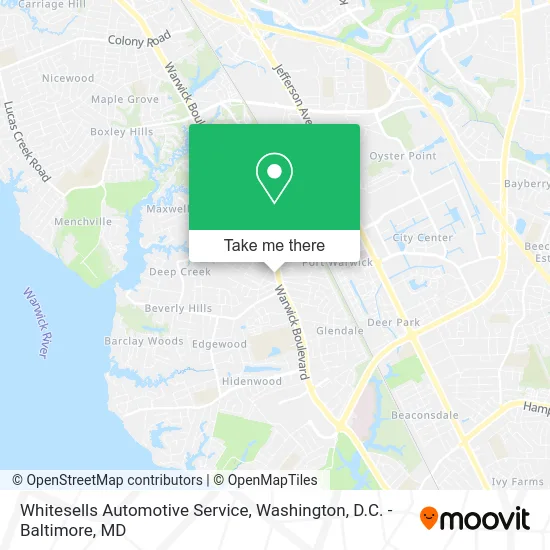 Whitesells Automotive Service map