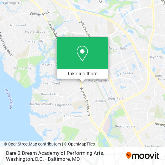 Dare 2 Dream Academy of Performing Arts map