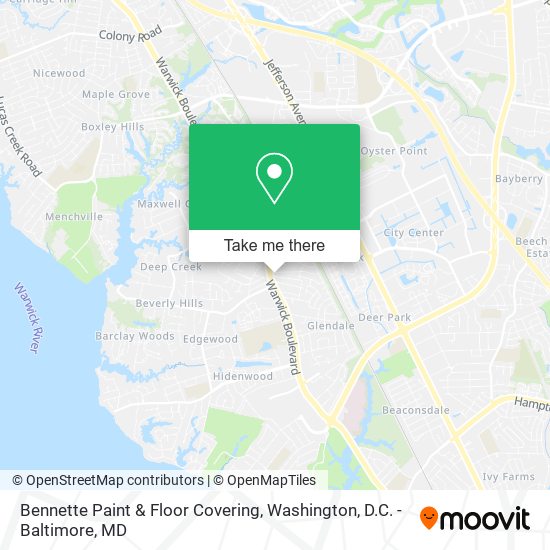 Bennette Paint & Floor Covering map