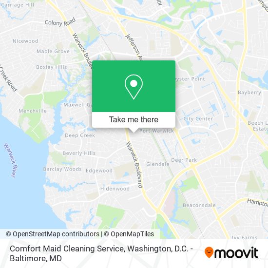 Mapa de Comfort Maid Cleaning Service