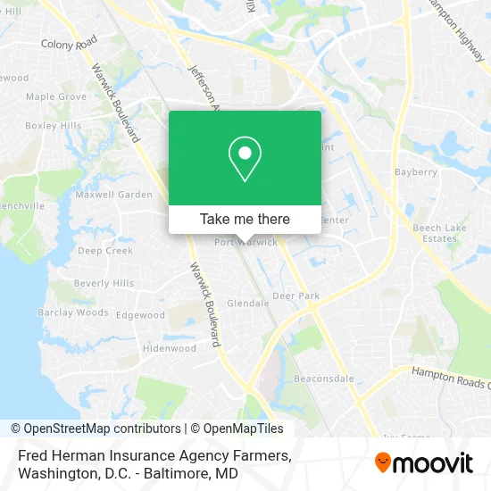 Fred Herman Insurance Agency Farmers map