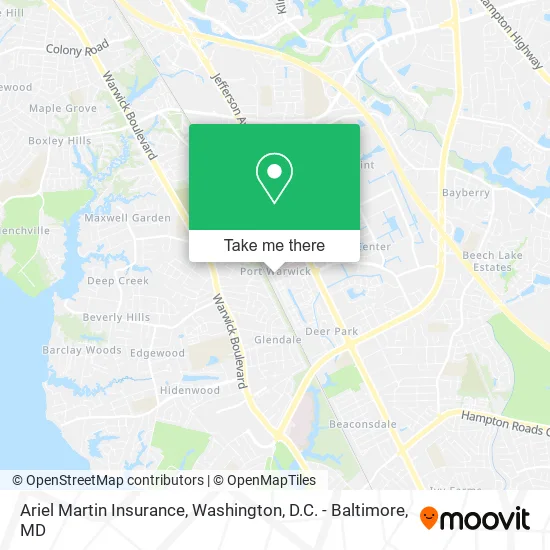 Ariel Martin Insurance map