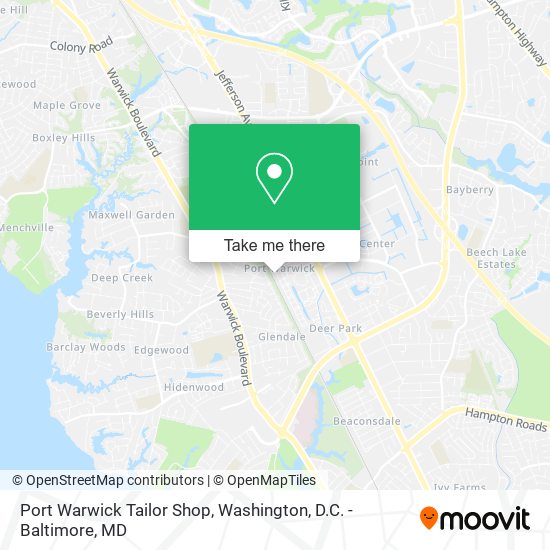Port Warwick Tailor Shop map