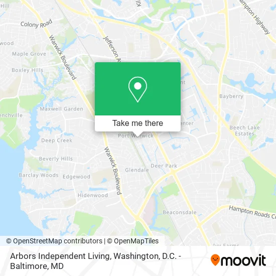 Arbors Independent Living map
