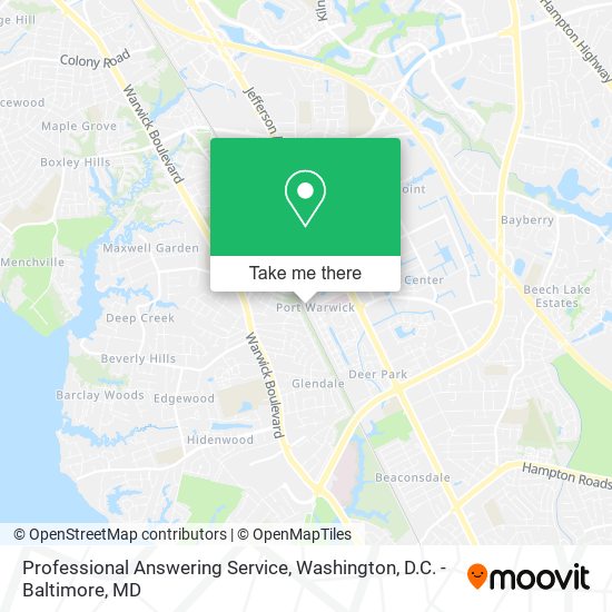 Professional Answering Service map