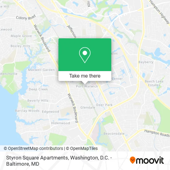 Styron Square Apartments map