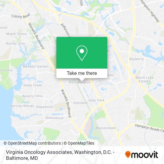 Virginia Oncology Associates map