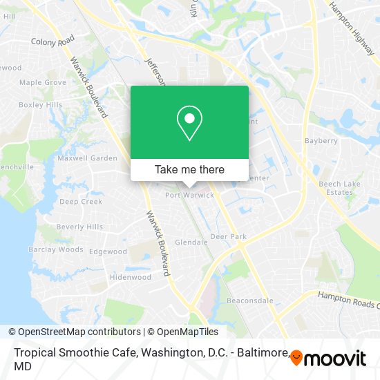 Tropical Smoothie Cafe map