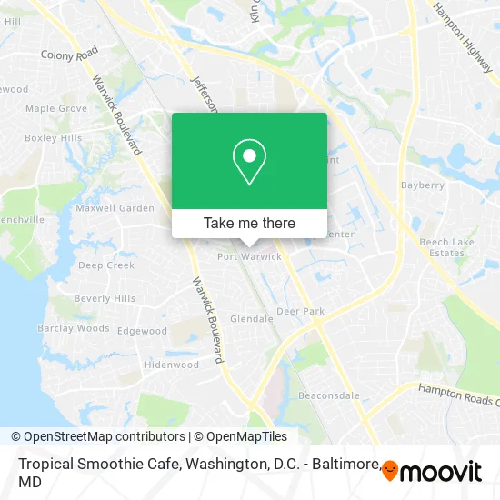 Tropical Smoothie Cafe map