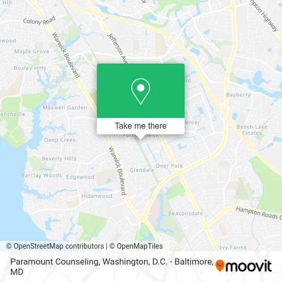 Paramount Counseling map