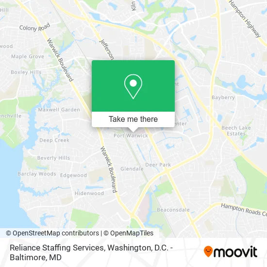 Reliance Staffing Services map