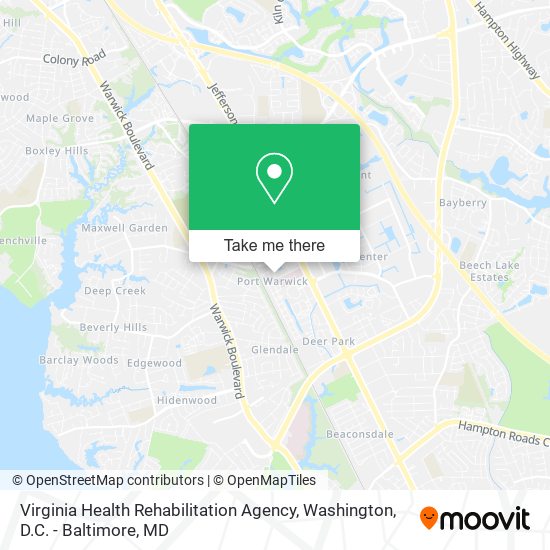 Virginia Health Rehabilitation Agency map