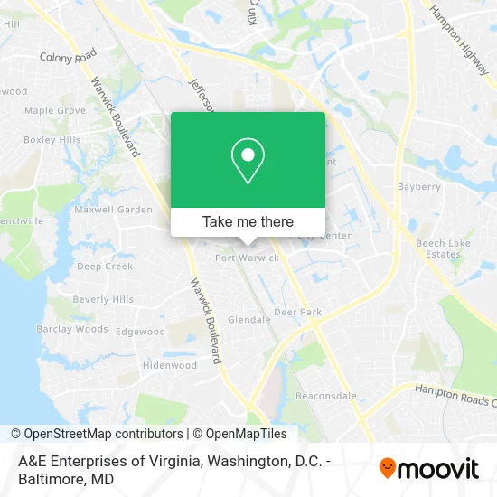 A&E Enterprises of Virginia map