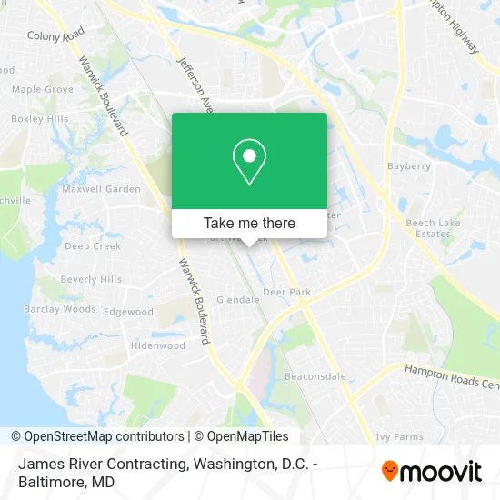 James River Contracting map
