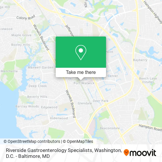 Riverside Gastroenterology Specialists map