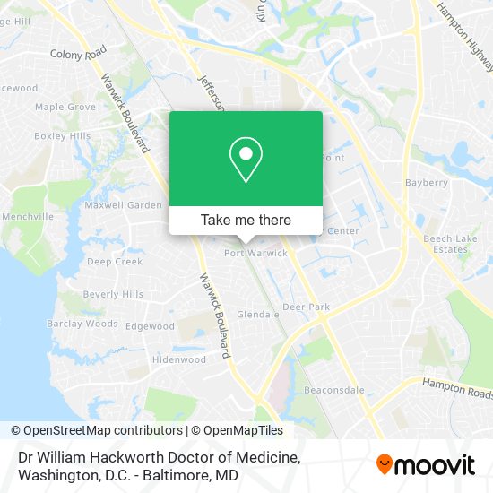 Dr William Hackworth Doctor of Medicine map