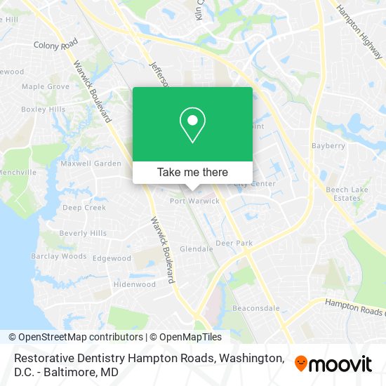 Mapa de Restorative Dentistry Hampton Roads