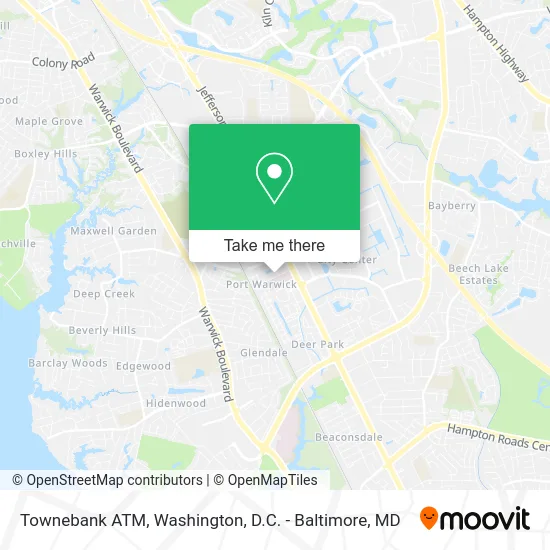 Townebank ATM map