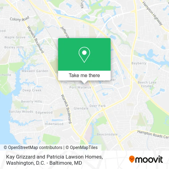 Kay Grizzard and Patricia Lawson Homes map