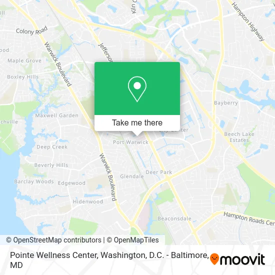Pointe Wellness Center map