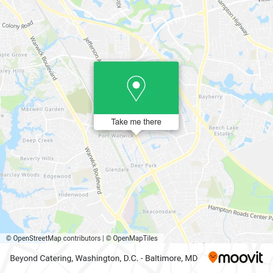 Beyond Catering map