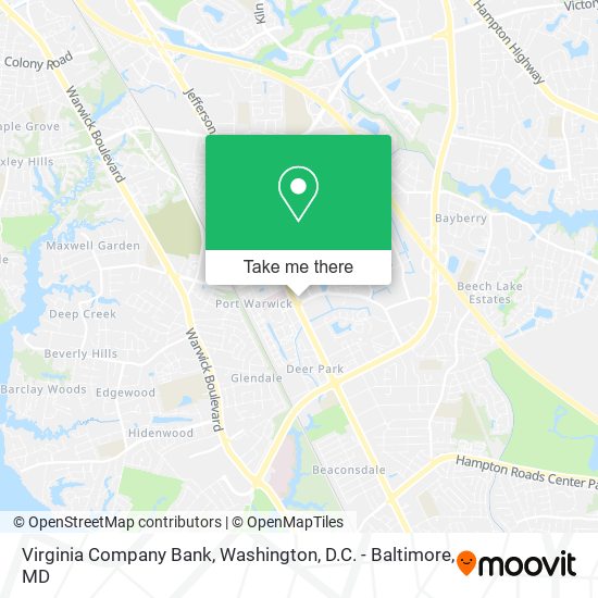 Virginia Company Bank map