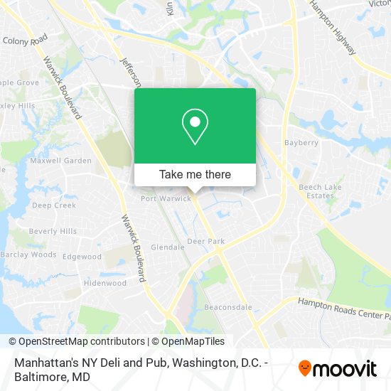 Manhattan's NY Deli and Pub map