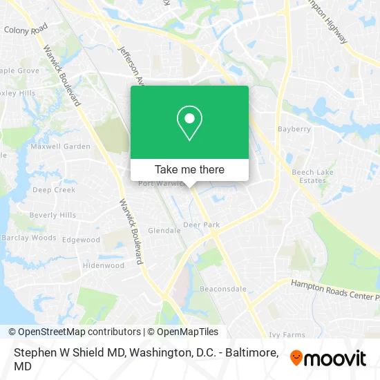 Stephen W Shield MD map