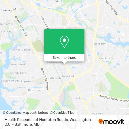 Mapa de Health Research of Hampton Roads