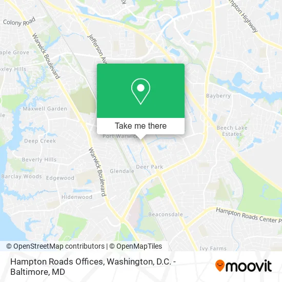 Hampton Roads Offices map