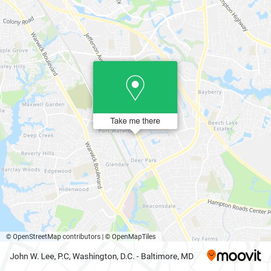 John W. Lee, P.C map