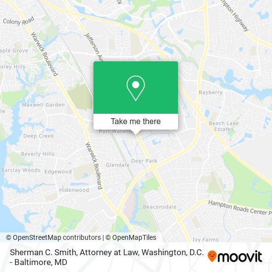 Sherman C. Smith, Attorney at Law map