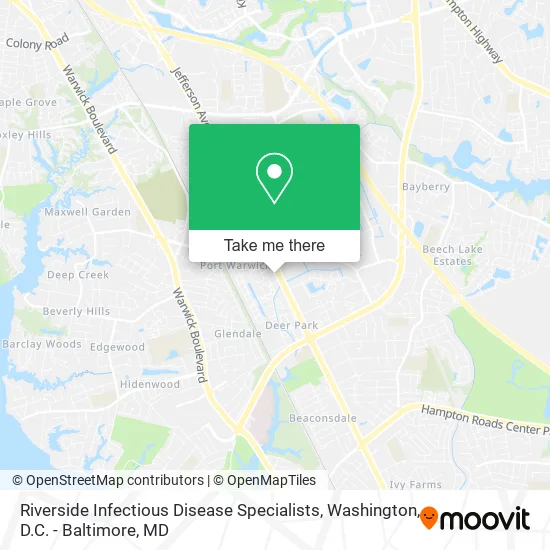 Riverside Infectious Disease Specialists map
