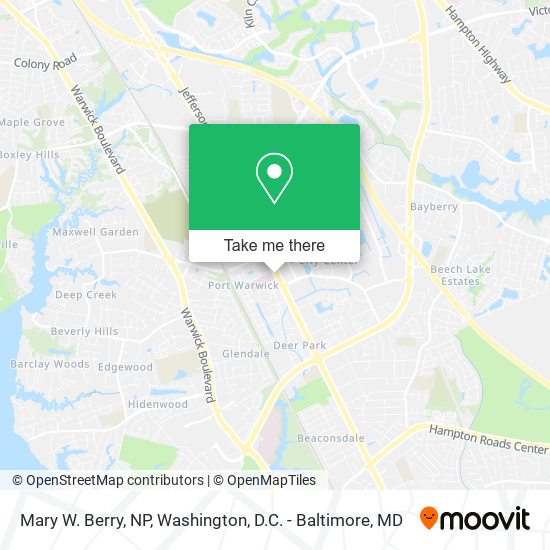 Mary W. Berry, NP map