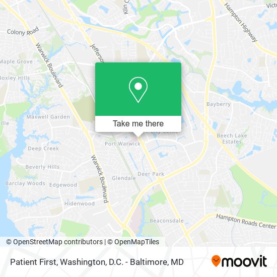 Patient First map