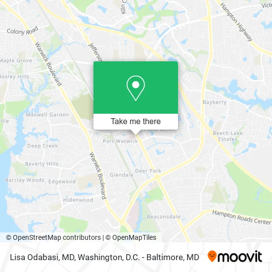 Lisa Odabasi, MD map