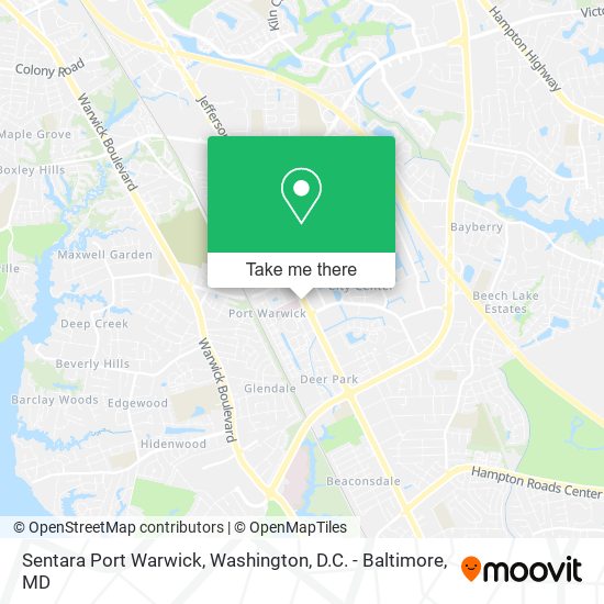 Sentara Port Warwick map
