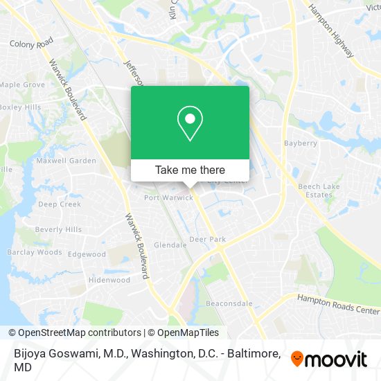 Bijoya Goswami, M.D. map