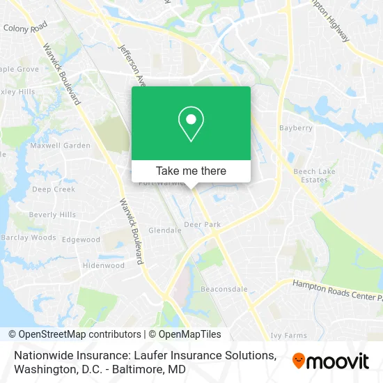 Nationwide Insurance: Laufer Insurance Solutions map