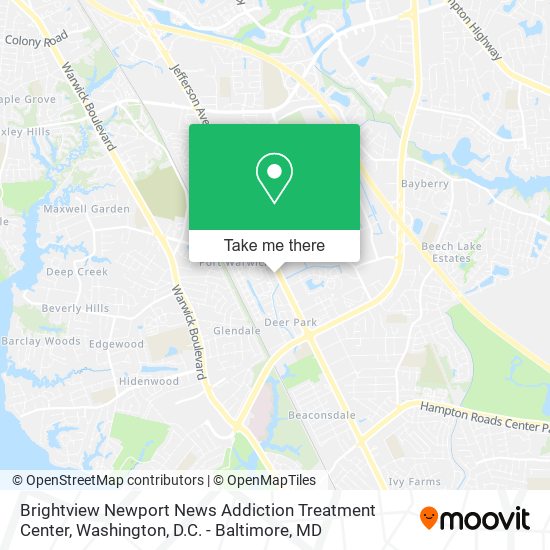 Brightview Newport News Addiction Treatment Center map