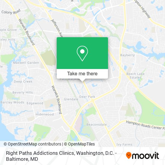 Mapa de Right Paths Addictions Clinics